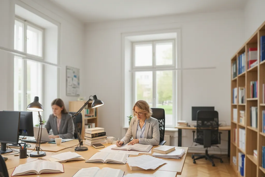 Kanzlei-Team arbeitet gemeinsam an Lohn- und Gehaltsabrechnungen für Mandanten